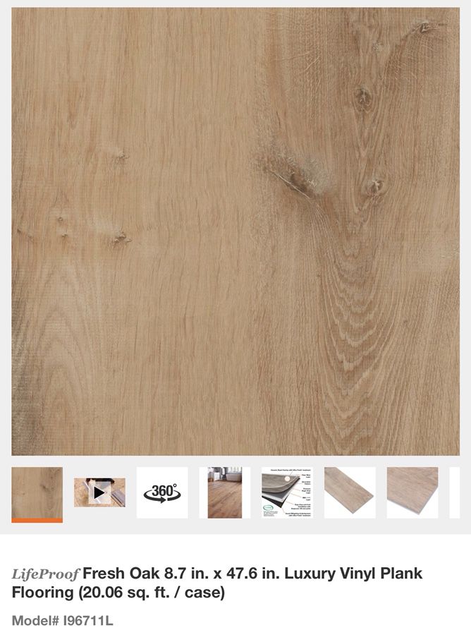 X 47 6 In Luxury Vinyl Plank Flooring, Lifeproof Rigid Core Luxury Vinyl Flooring Fresh Oak