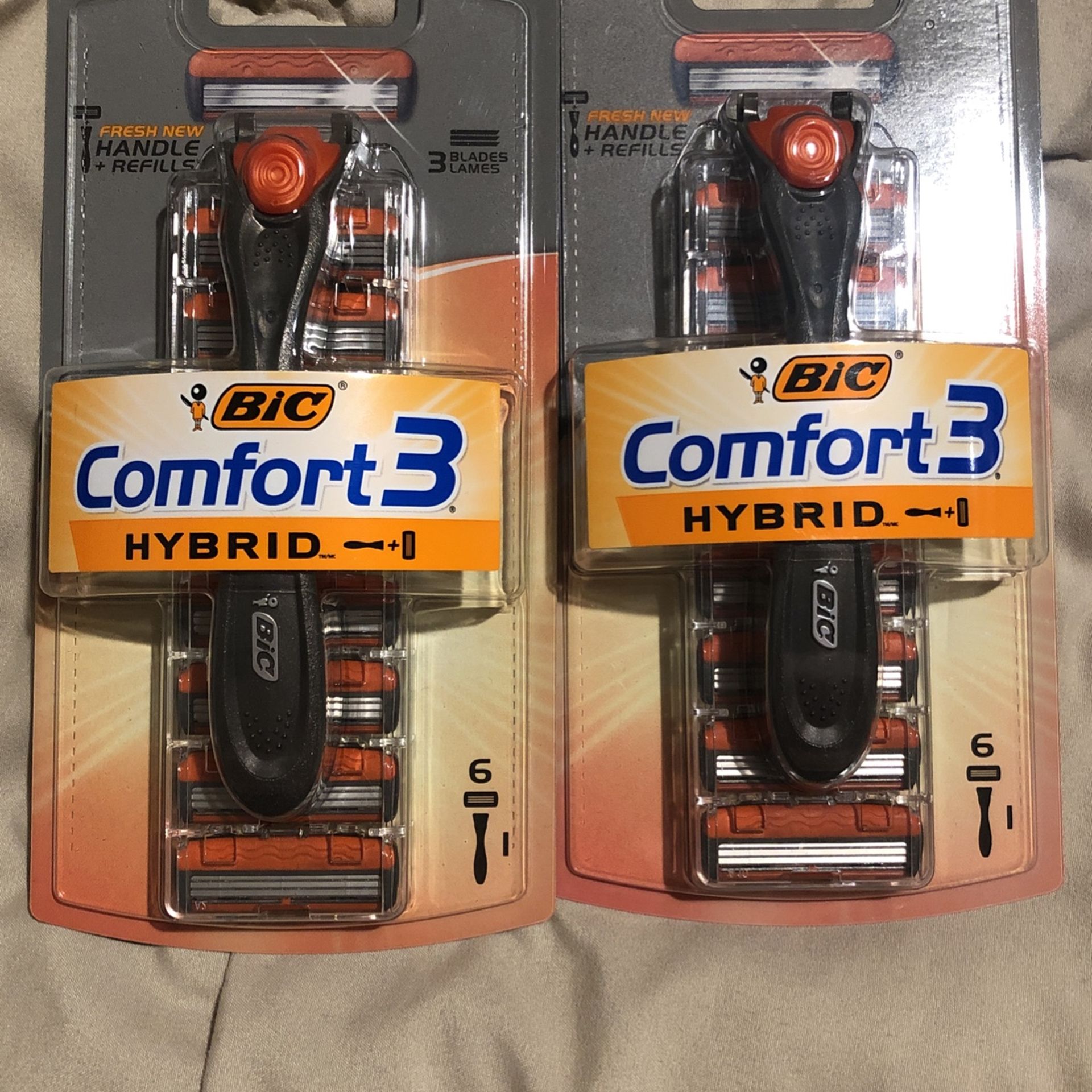 2 Pack Bic Comfort3 Hybrid Razor