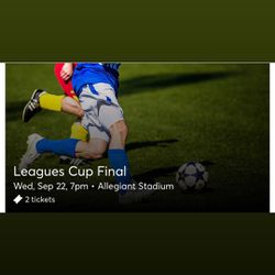 2 Tickets for Leagues Cup Final $400 ($200 Each) Thumbnail