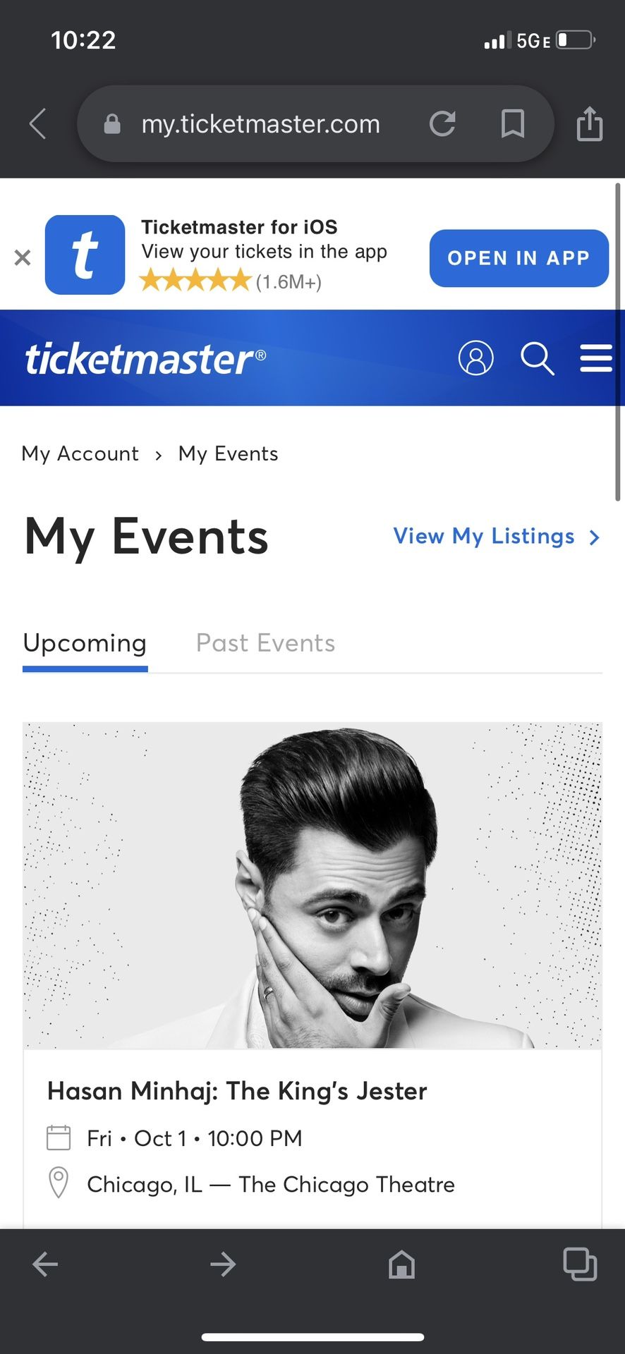 Hasan Minaj Pit Front Row 2 Tix 10/1 10pm