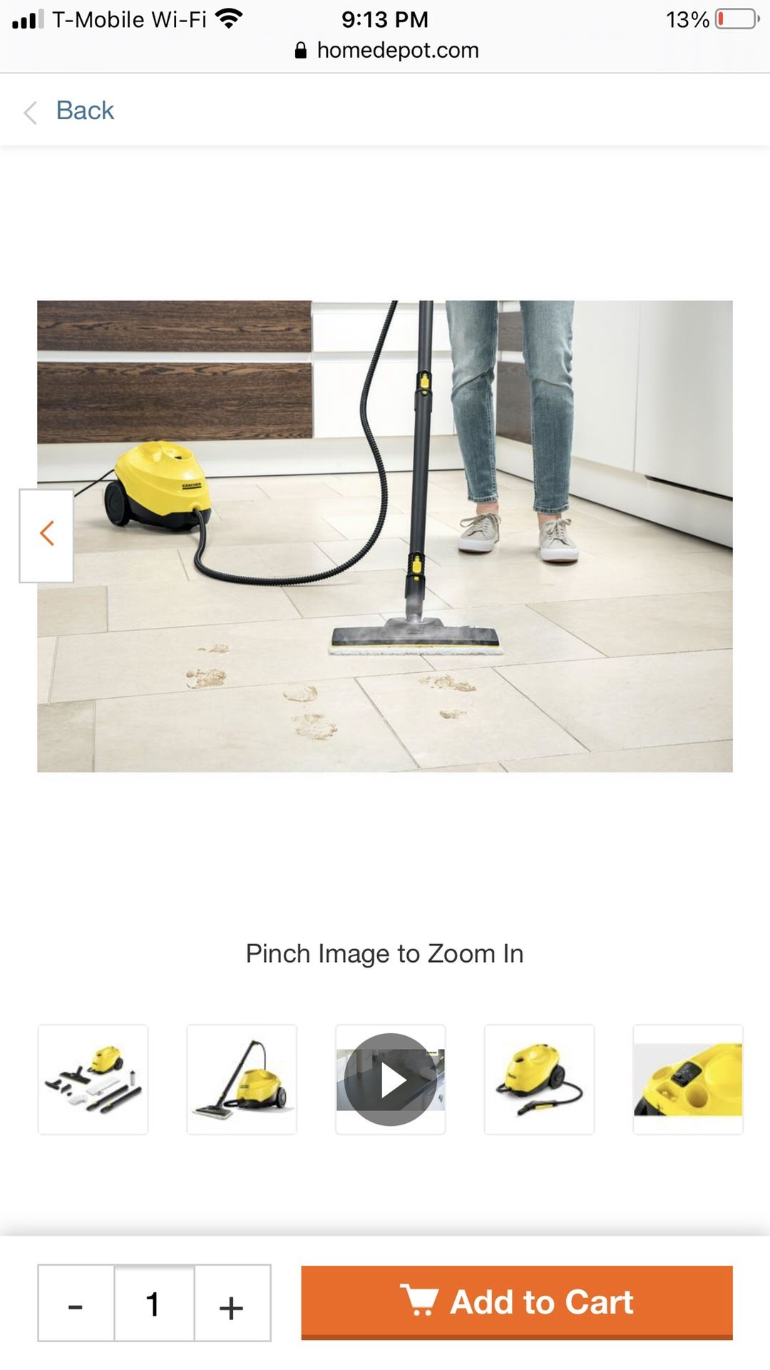 New Karcher SC 3 EasyFix Steam Cleaner