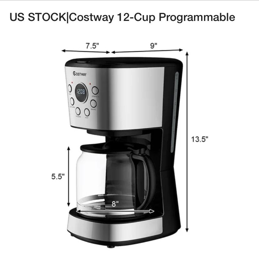 Costway 12 Cup Coffee Maker