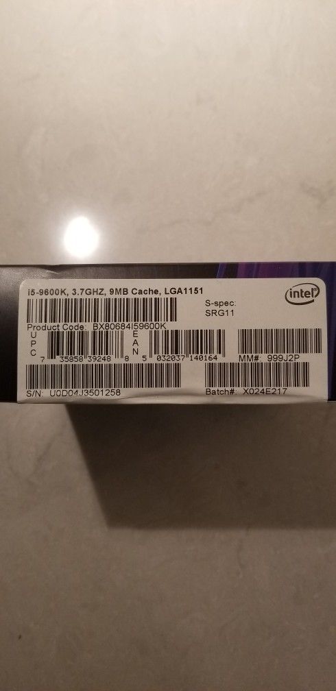 For sale: Intel Core i5 9600k BRAND NEW - Calguns.net