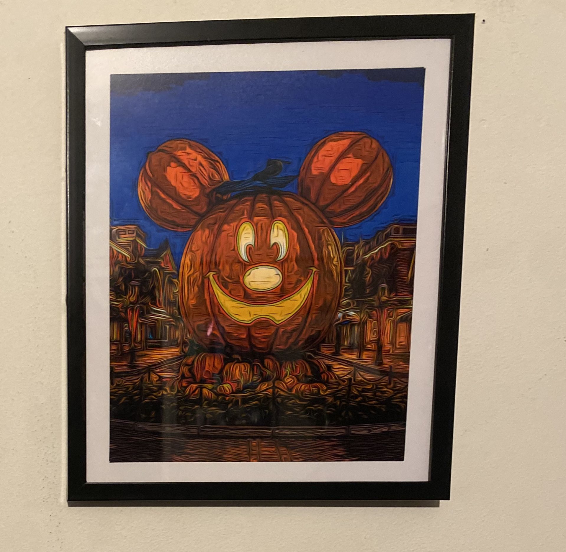 Disneyland Mickey Mouse Pumpkin Art Piece
