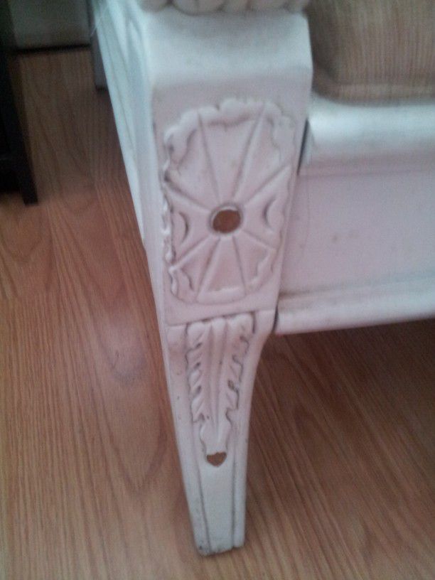Antique Carved Oak Roll Back Arm Chair Engraved Inlaid Wood 