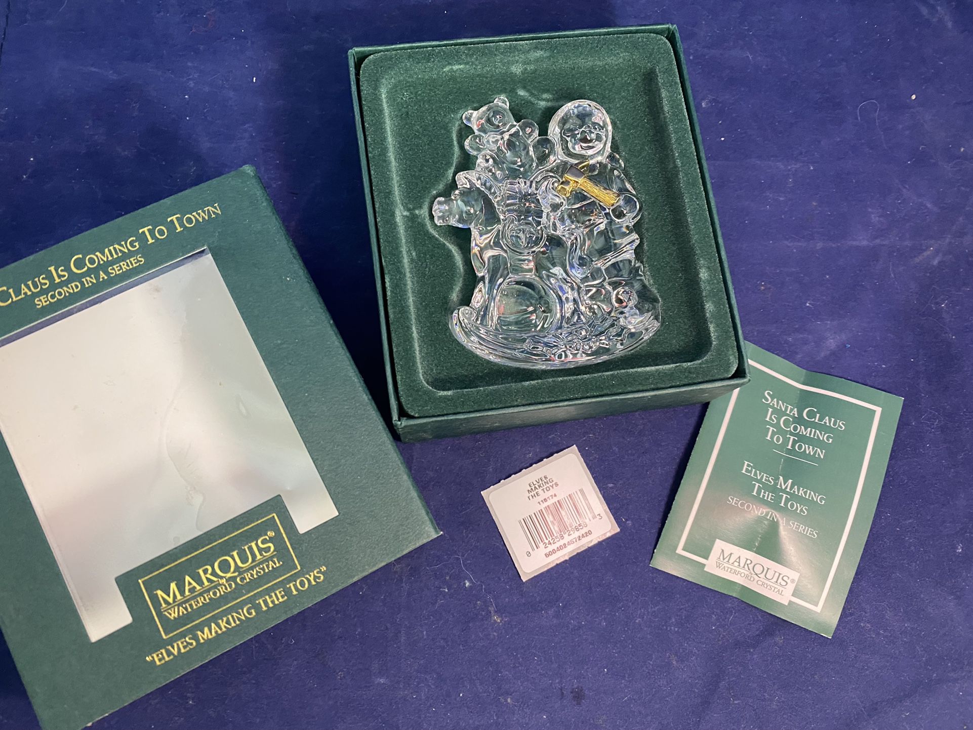 Marquis Waterford Christmas Ornament "Elves Making Toys"