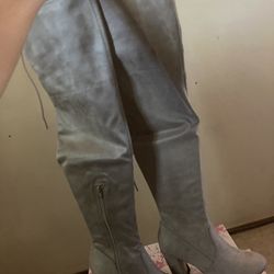 Chinese Laundry Beige Thigh High Boots (size 7) Thumbnail