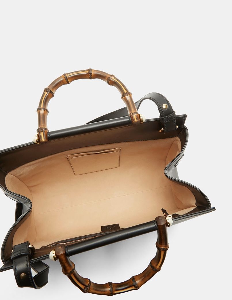 Brand New Gucci Nymphaea Medium Top Handle Bag In Black