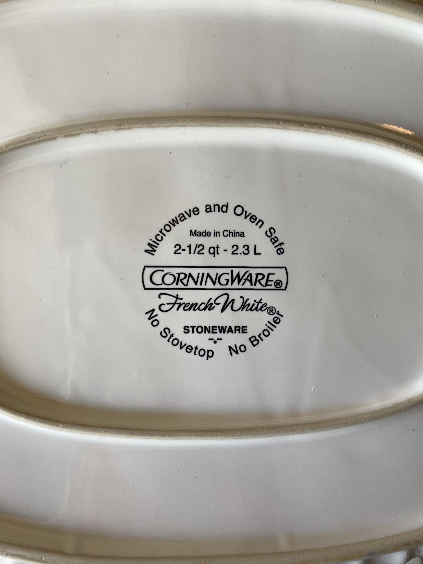 CornningWare Set with Lids- French White