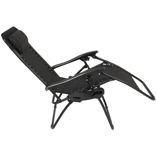 2pcs Plum Blossom Lock Portable Folding Chairs with Saucer Black