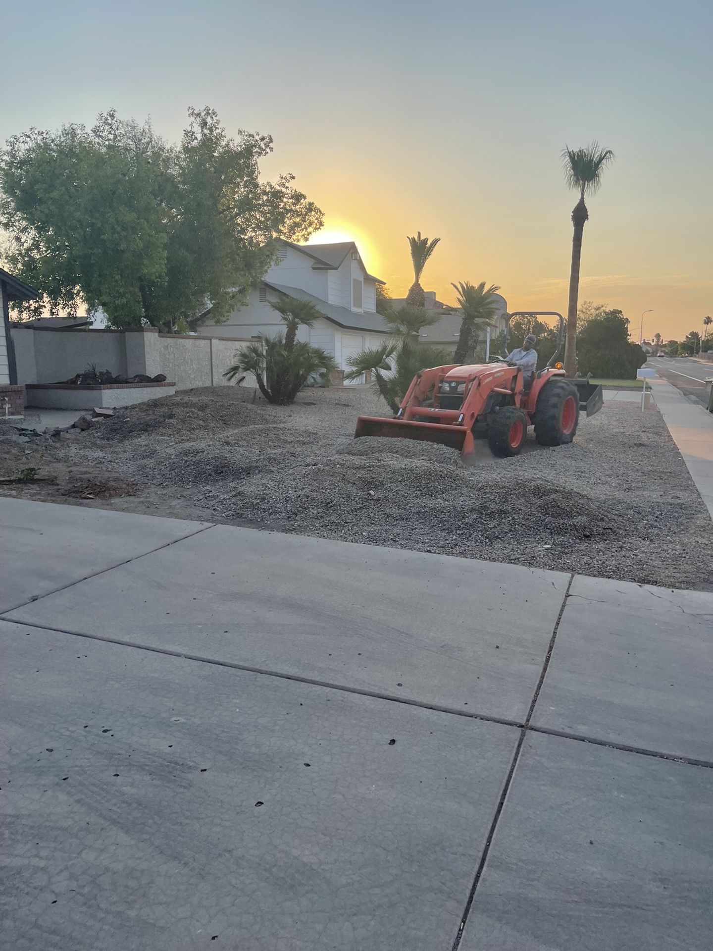 Tractor-skid Steer-excavator-and Dump Trailer Work