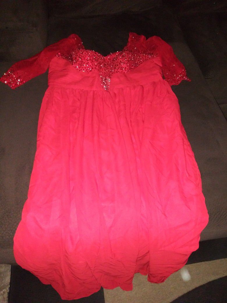 Mother Of The Bride Red Gown Or Dress Size 22 Brand New