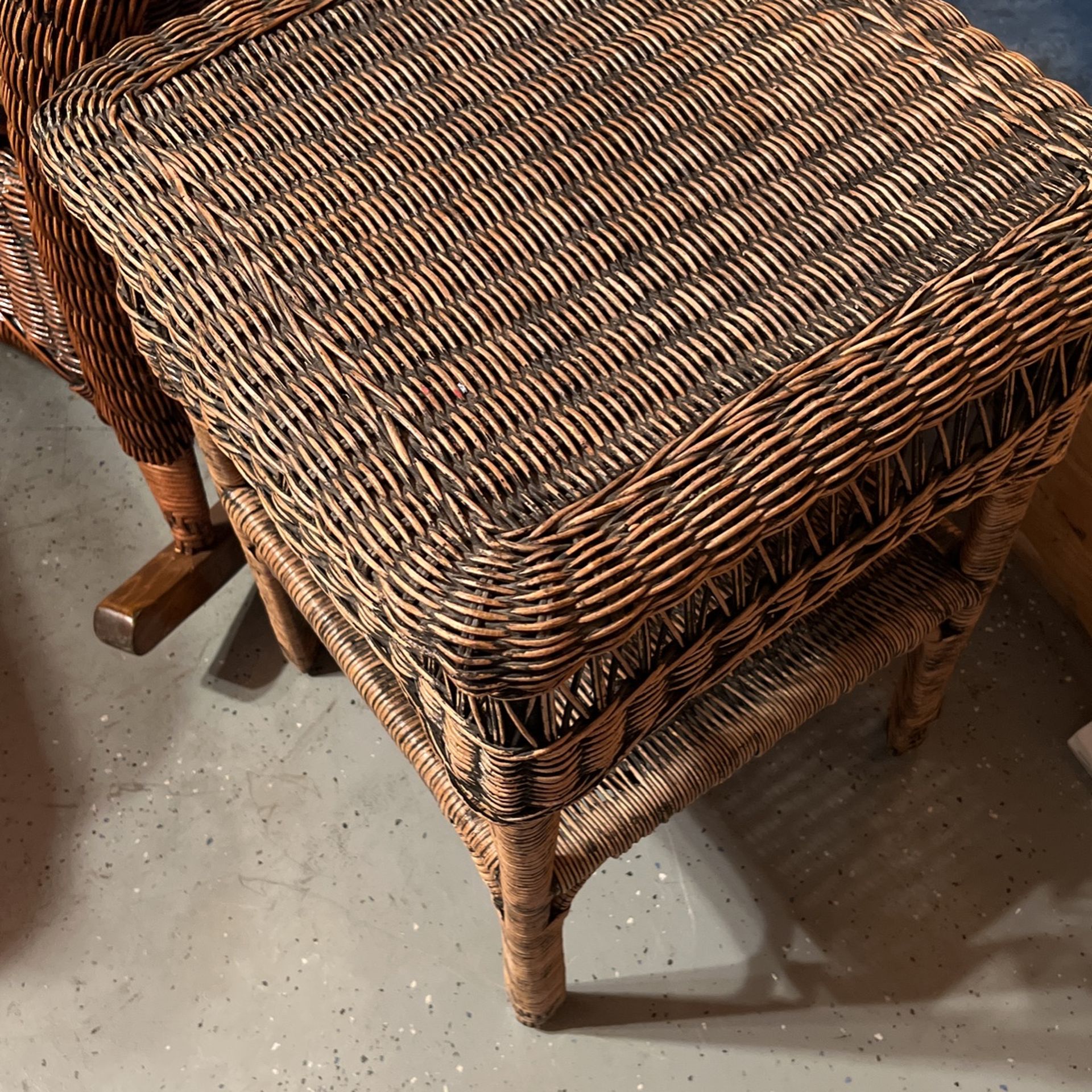 Wicker Rocking Chair & Matching Table