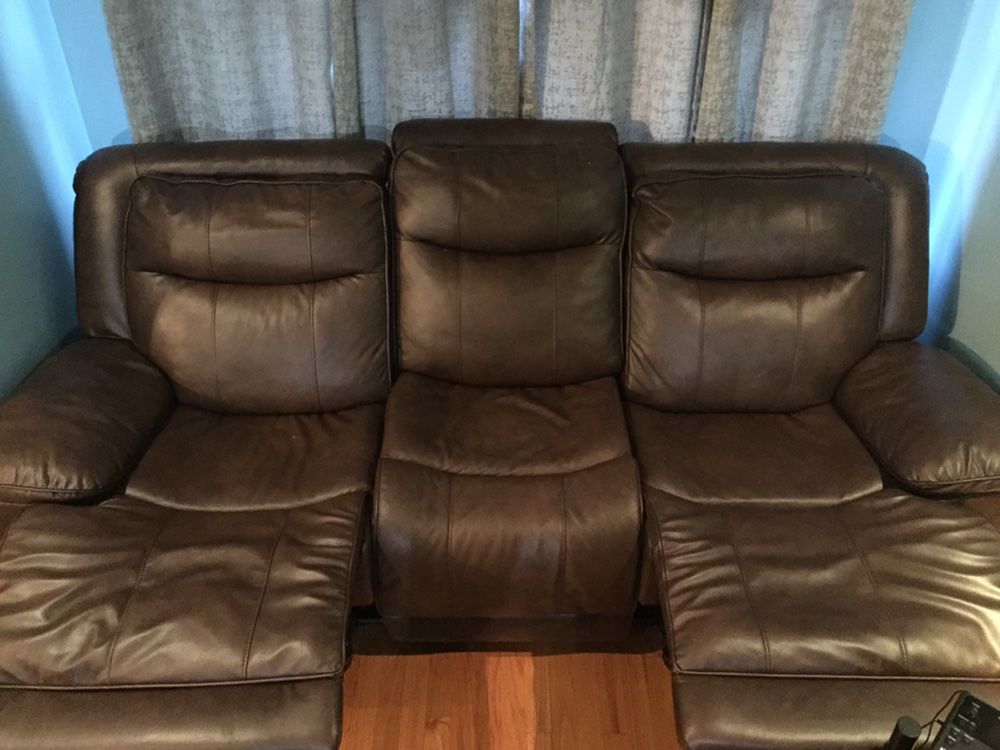 2 Leather Recliner couches