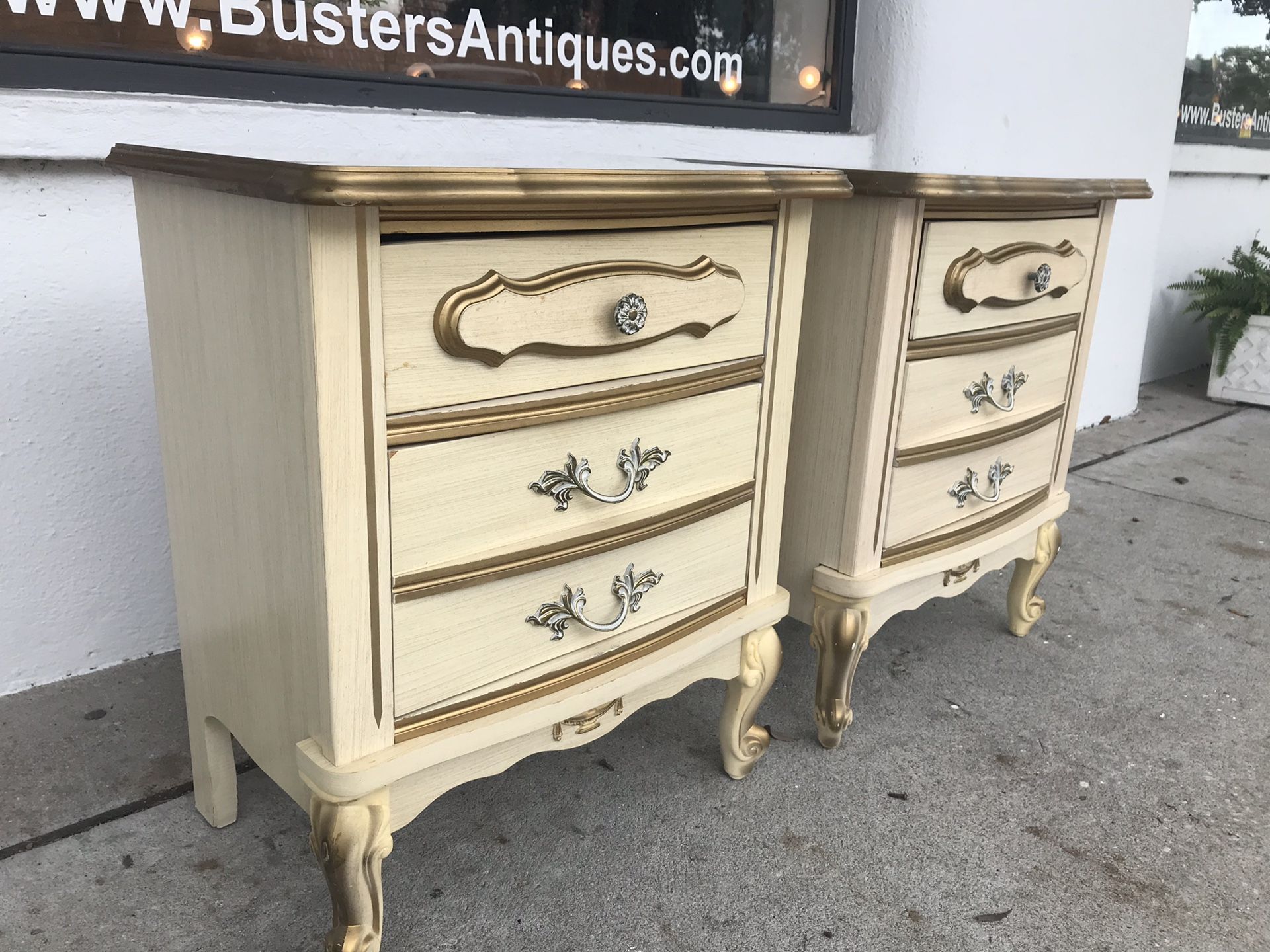 Pair Of Vintage Sears French Provincial Nightstands for Sale