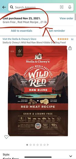 Stella & Chewy's Wild Red Raw Blend Kibble Dry Dog Food 21 Pounds Thumbnail