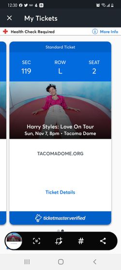 Harry Styles Tickets x2 @ The Tacoma Dome Thumbnail