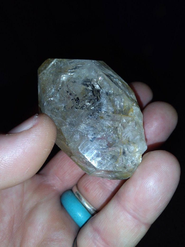 Herkimer Quartz West Black Tourmaline In It