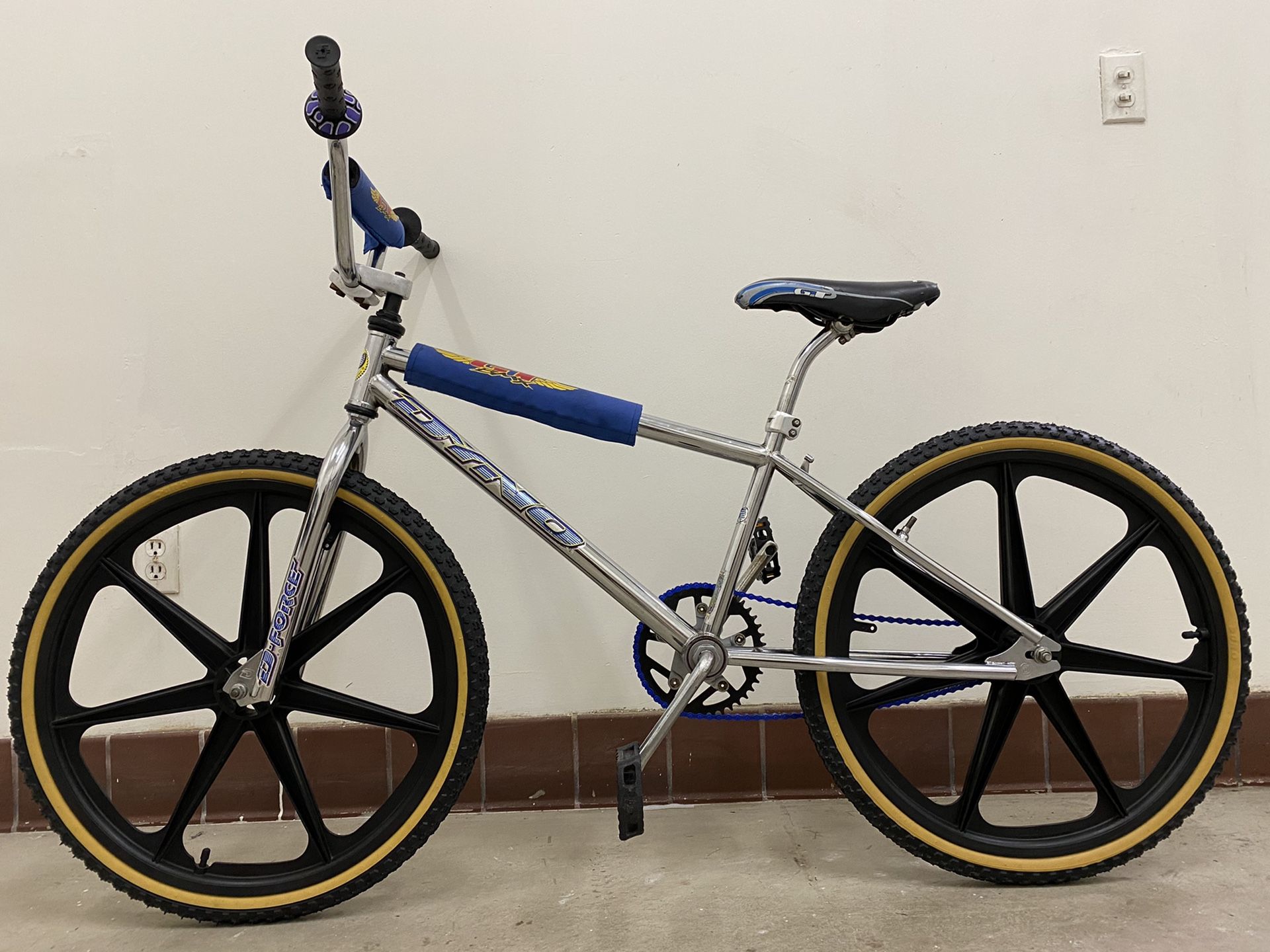 SE Bikes Pad Set - Wing Fade Blue/Brown Top Tube, Handlebar & Stem Pads