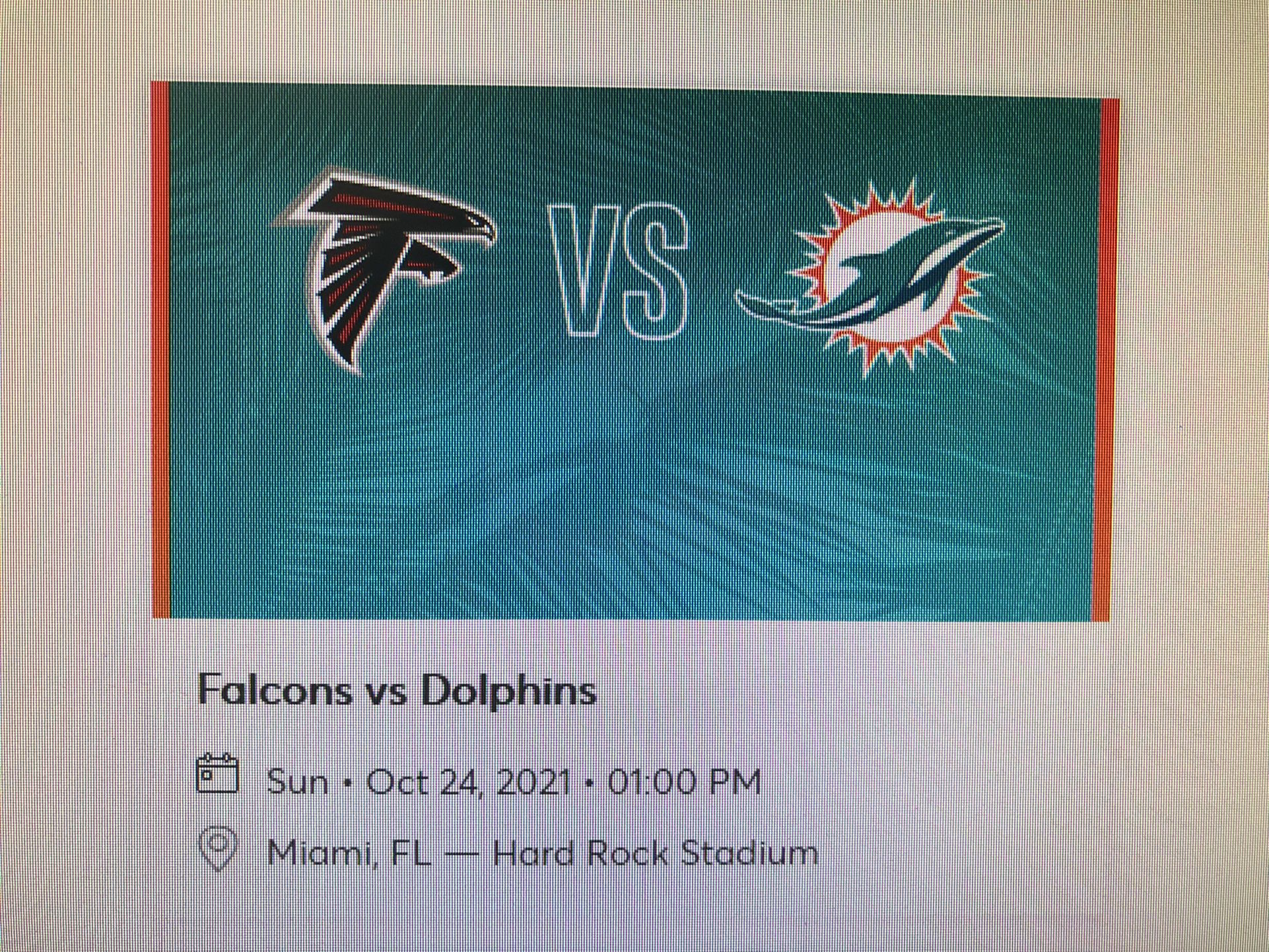 Miami Dolphins Vs Atlanta Falcons 