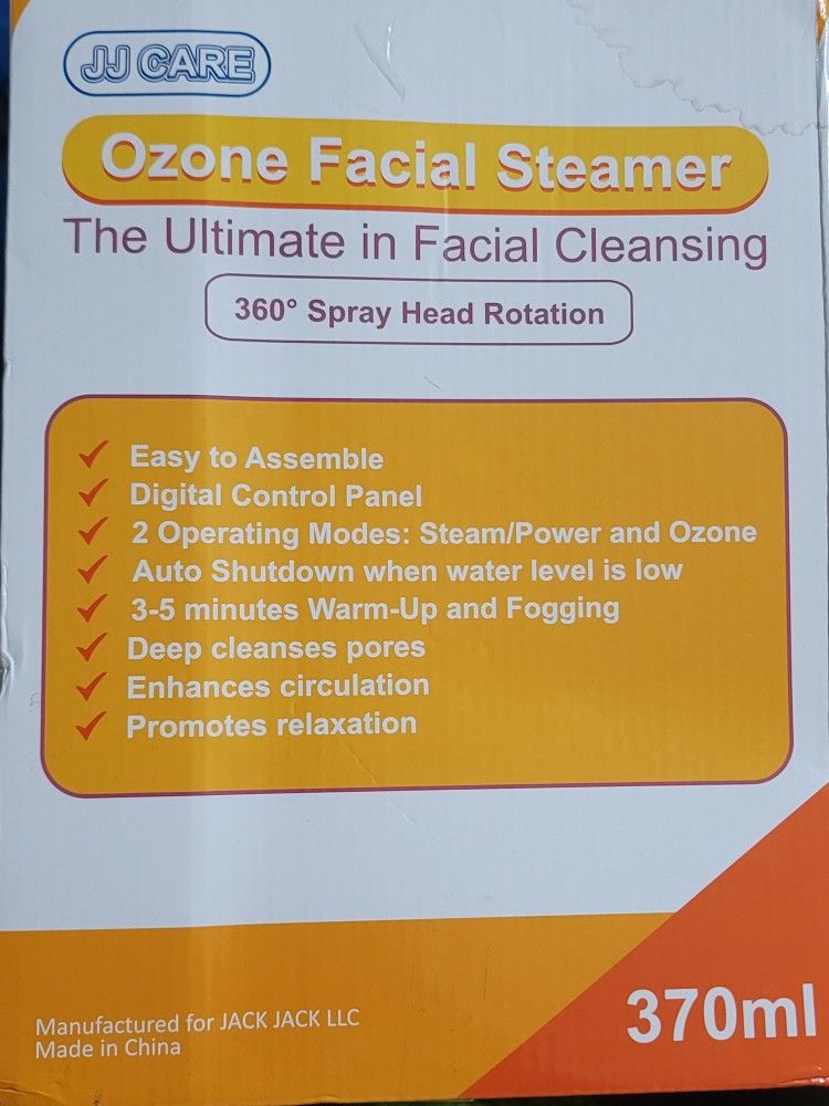 JJCare Ozone Facial Cleansing Steamer New