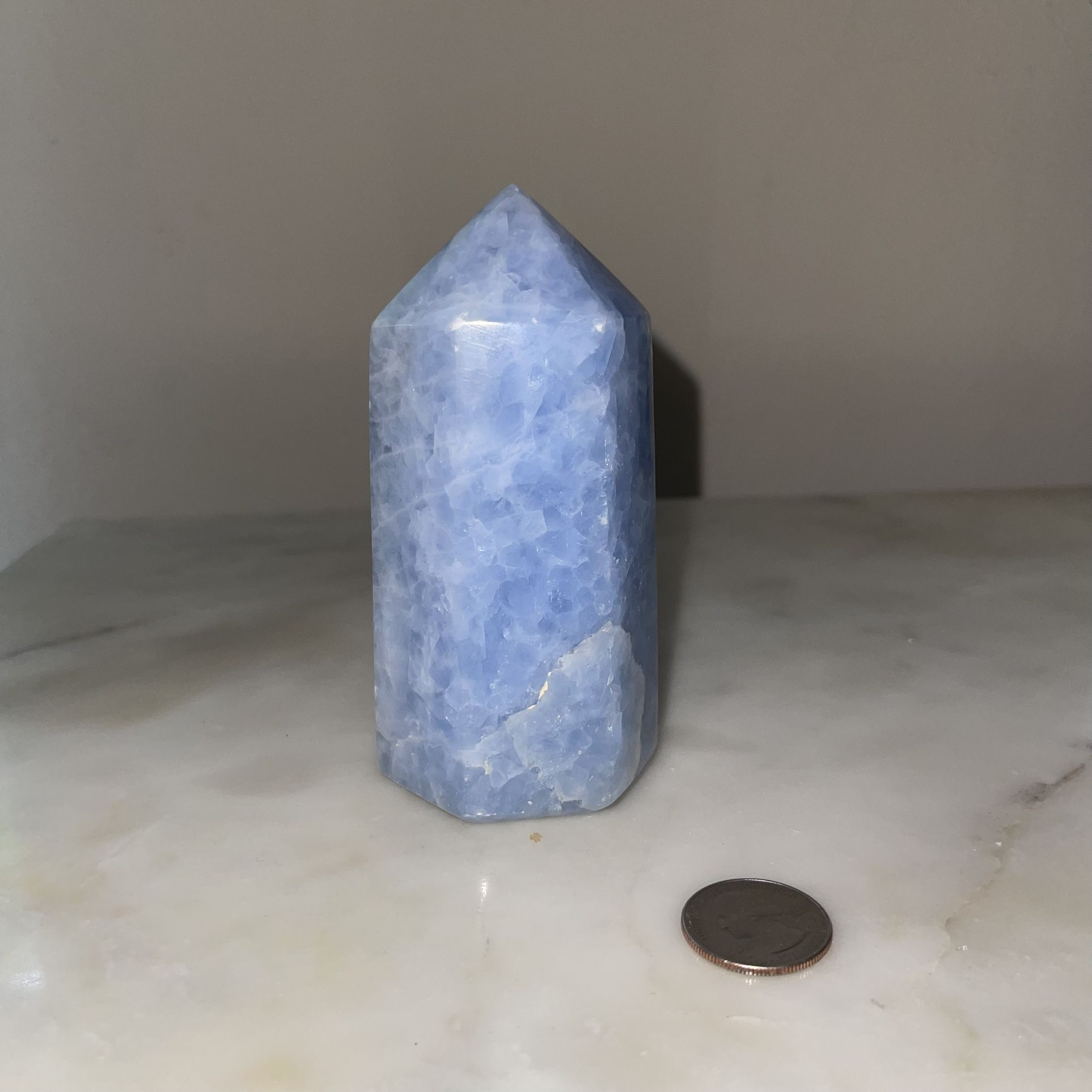 Blue Calcite Tower