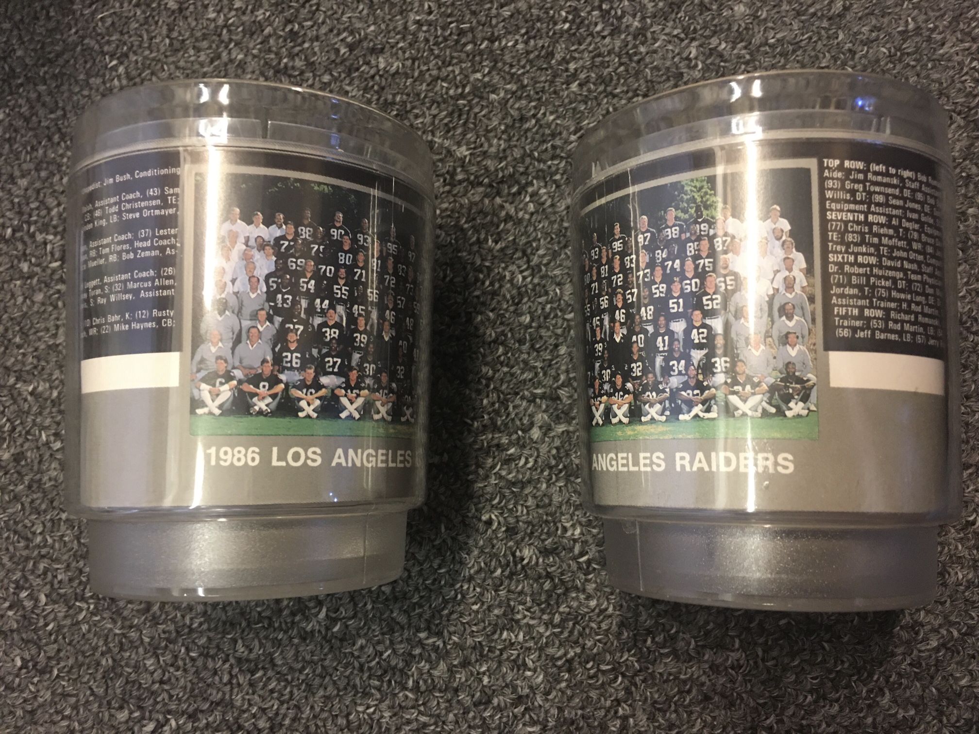 Vintage Los Angeles Raiders Glass And Coffee Mugs