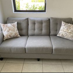 Beautiful Modern Comfortable Grey Sofa Thumbnail
