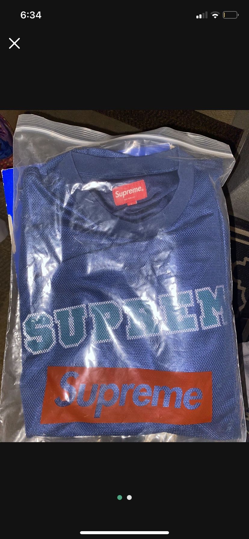 Supreme Mesh Navy Top Size L