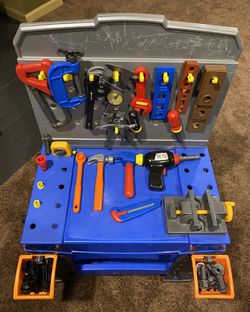 Kids Work Bench with Lots of Tools Thumbnail