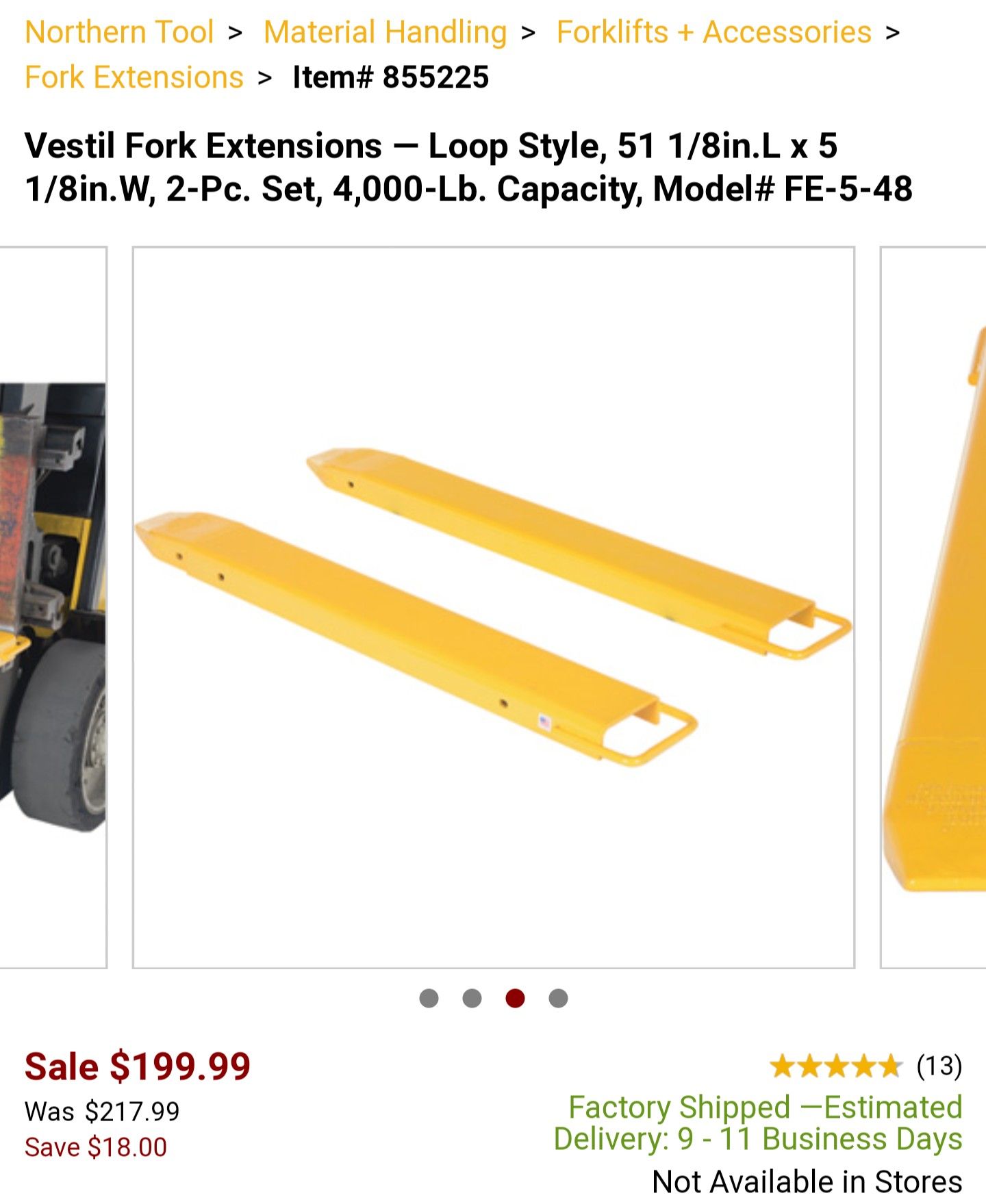 Vestil Forklift Extension FE-5-48