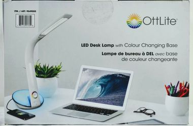 OttLite LED Desk Lamp with Colour Changing Base (White) Thumbnail