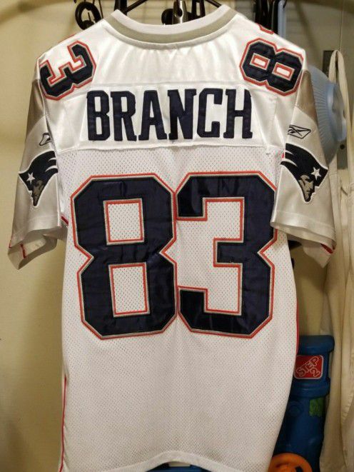 ,FL New England Patriots Deion Branch#83 Stitched Jersey Brand Reebok Size 48