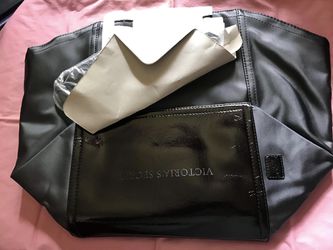 VICTORIA’S SECRET BLACK SHOULDER CARRY TOTE BAG ~ NEW WITH TAG Thumbnail