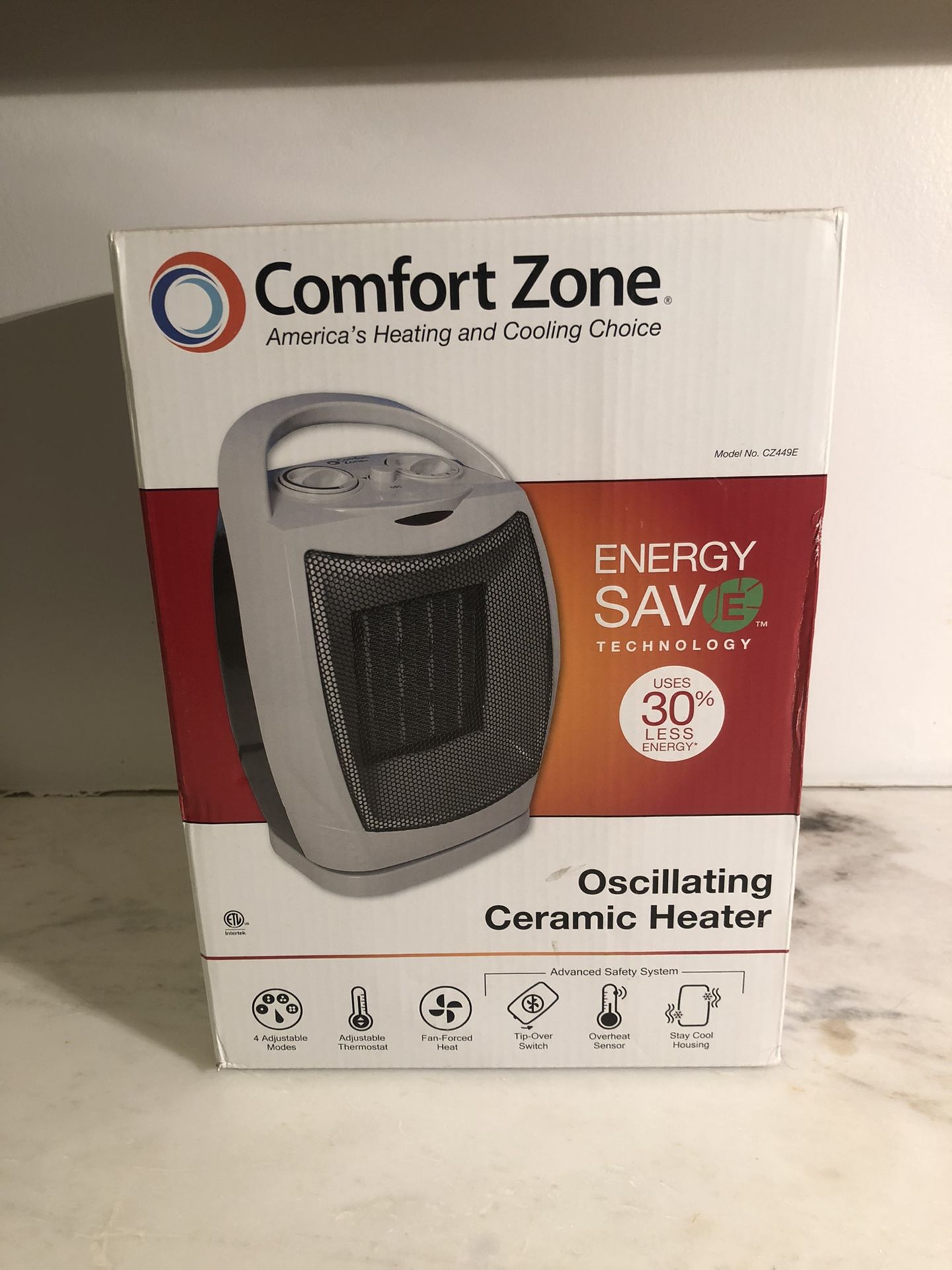 Comfort Zone Ocilating Ceramic Heater