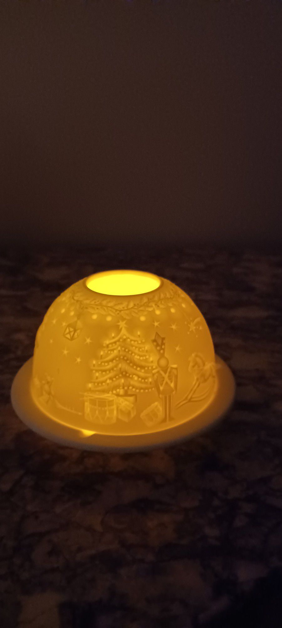 Candle Holder Christmas Scenes From Marshall Field's Bernardaud Limoges France