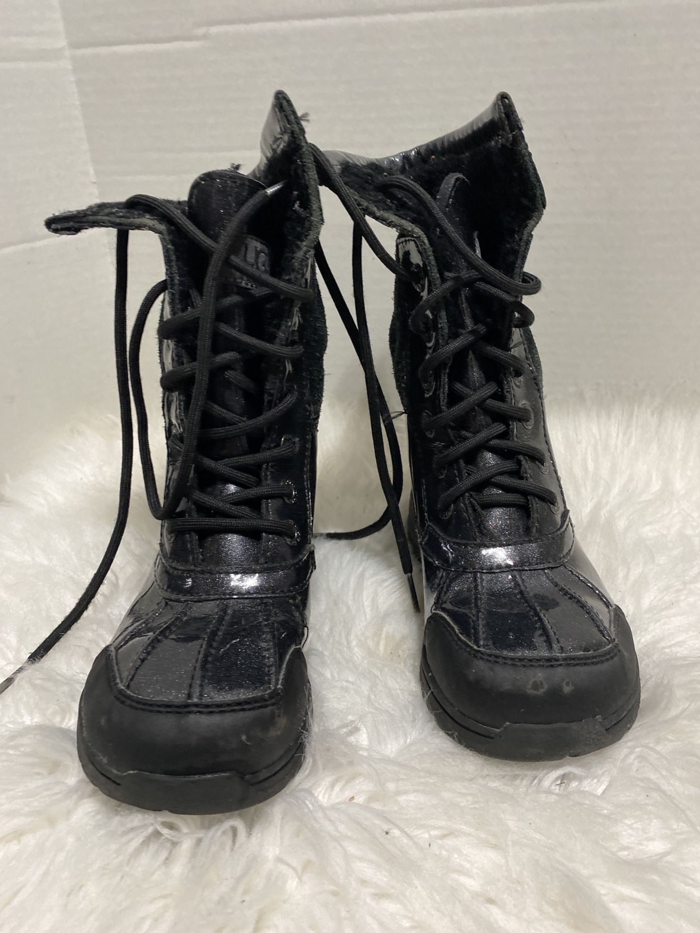 UGG Butte II Waterproof Winter Black Boots Kids Size 1