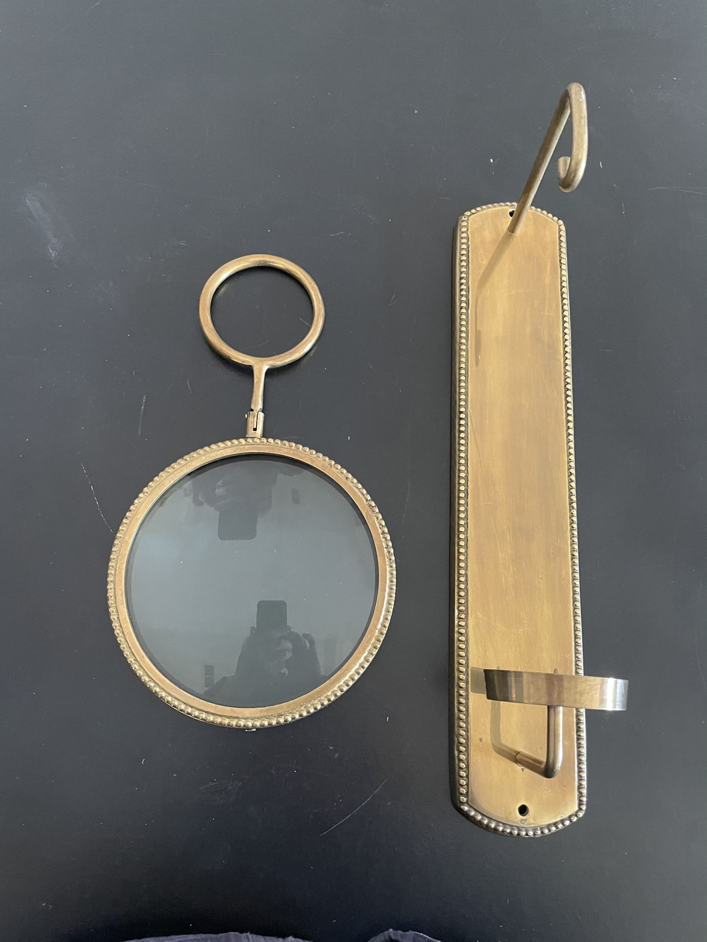 Brass Magnifying Wall Sconce