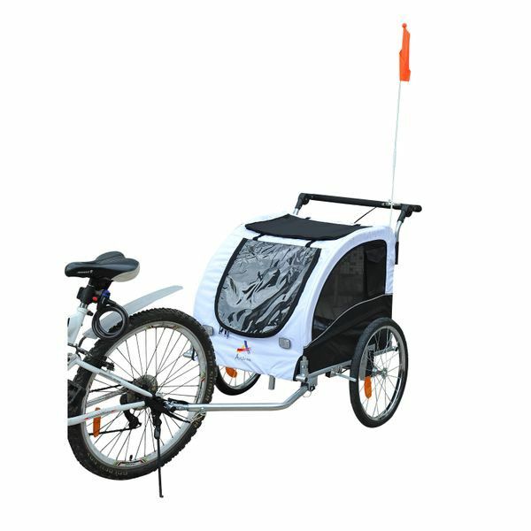 Elite II 2-In-1 Pet Dog Bike Trailer and Stroller with Suspension