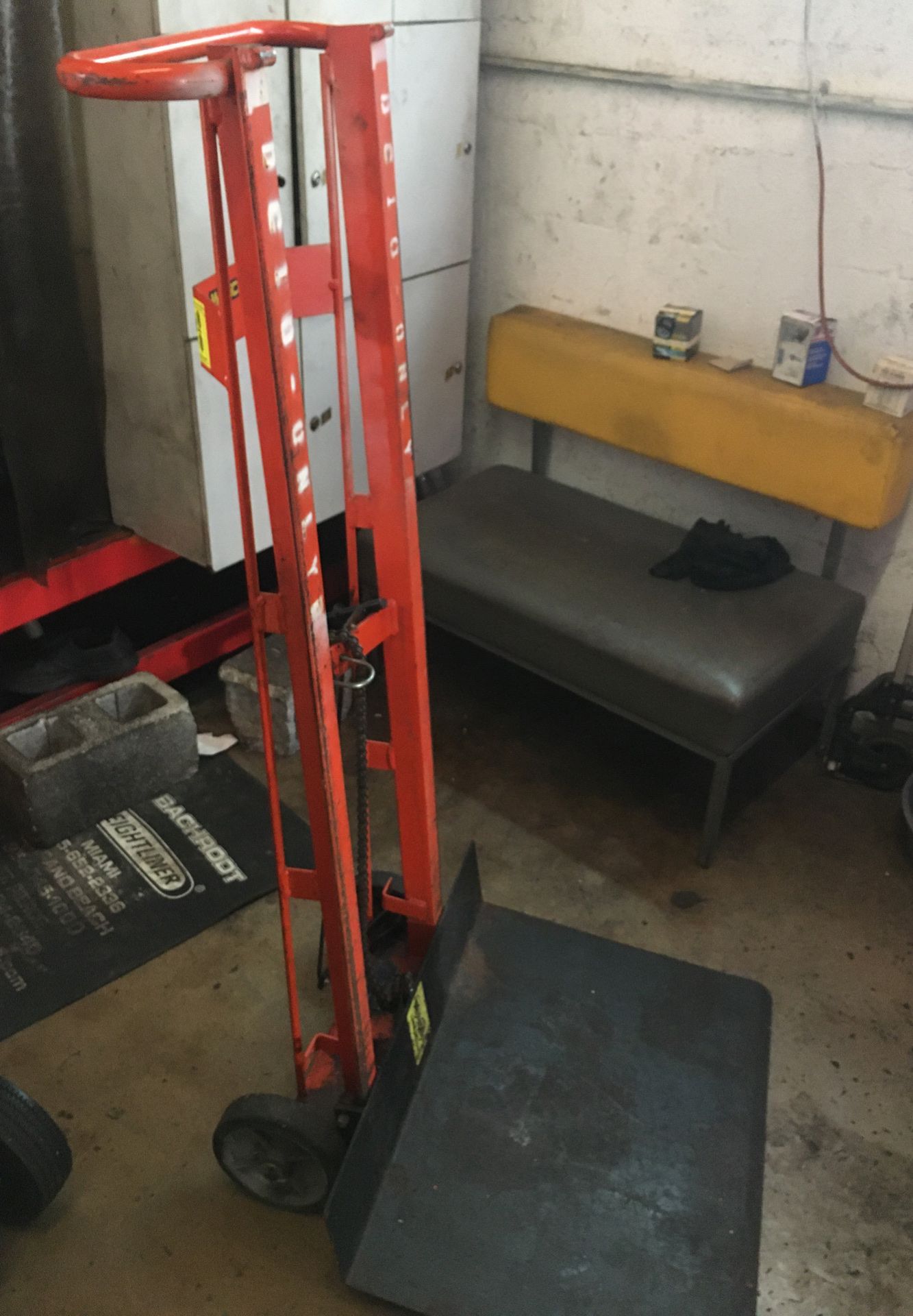 Wesco Two Wheel 40" Lift Platform Manual Hand Winch Lift Truck for Sale