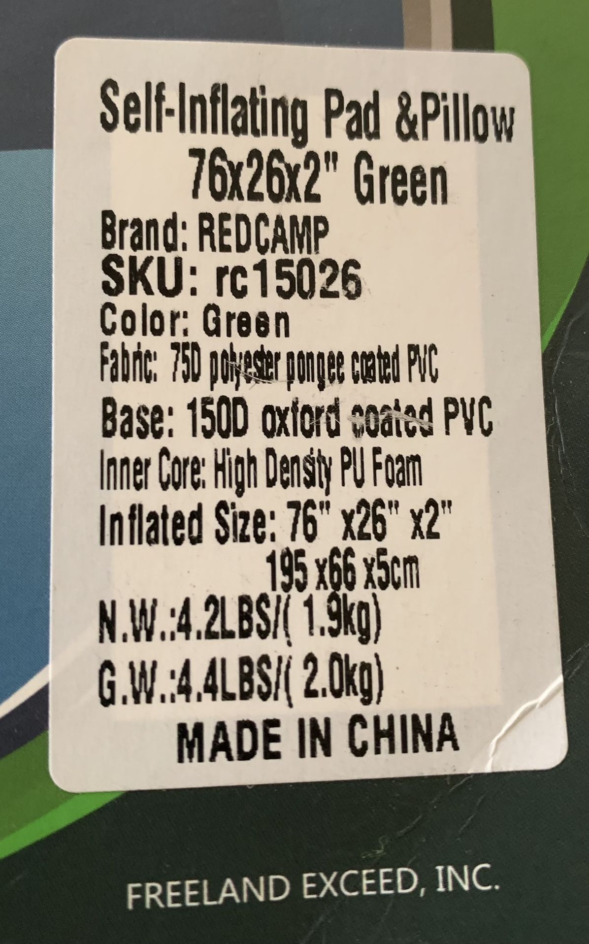Self-Inflating Pad With Pillow
