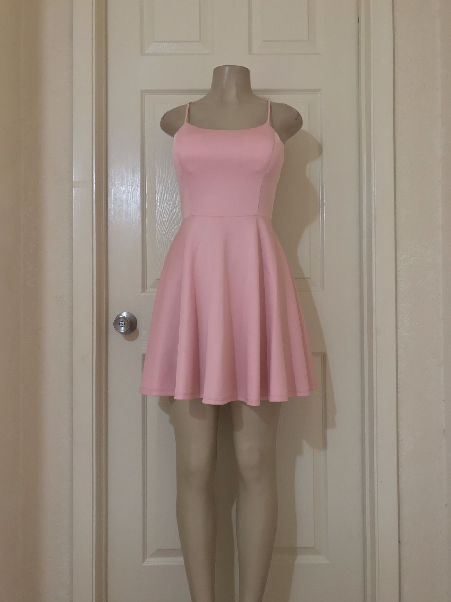 * Blush Mixed/Lace Skater Dress •M,L,XL,2XL