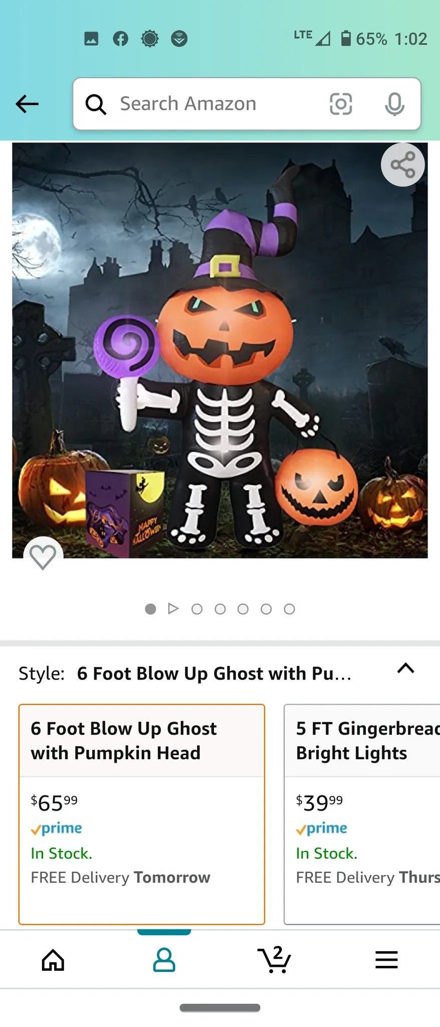 6ft Inflatable Outdoor Halloween Decoration