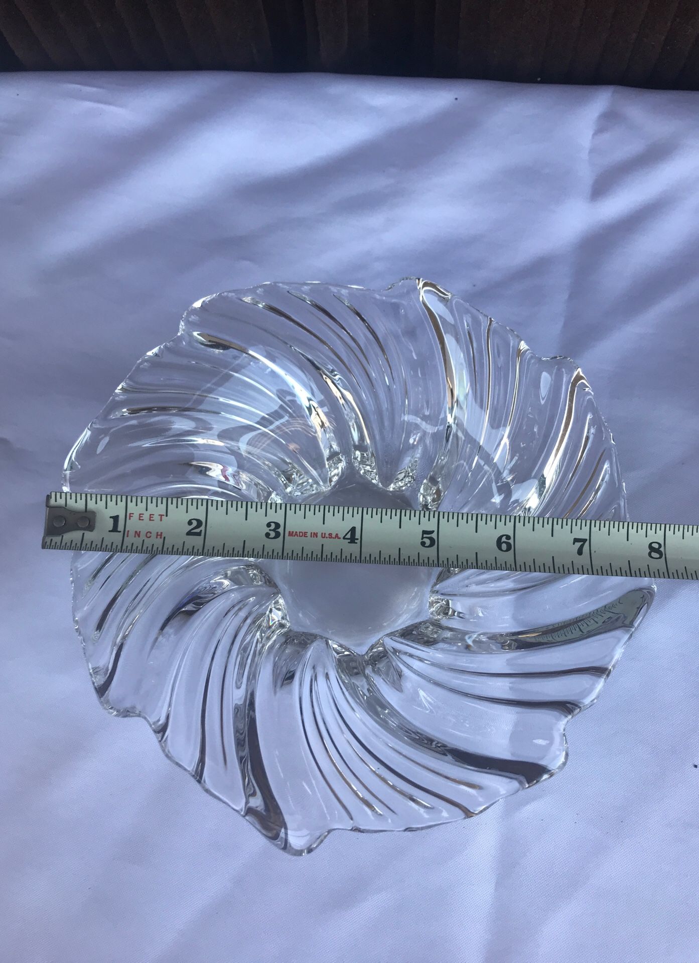 Crystal bowl , look at measurements