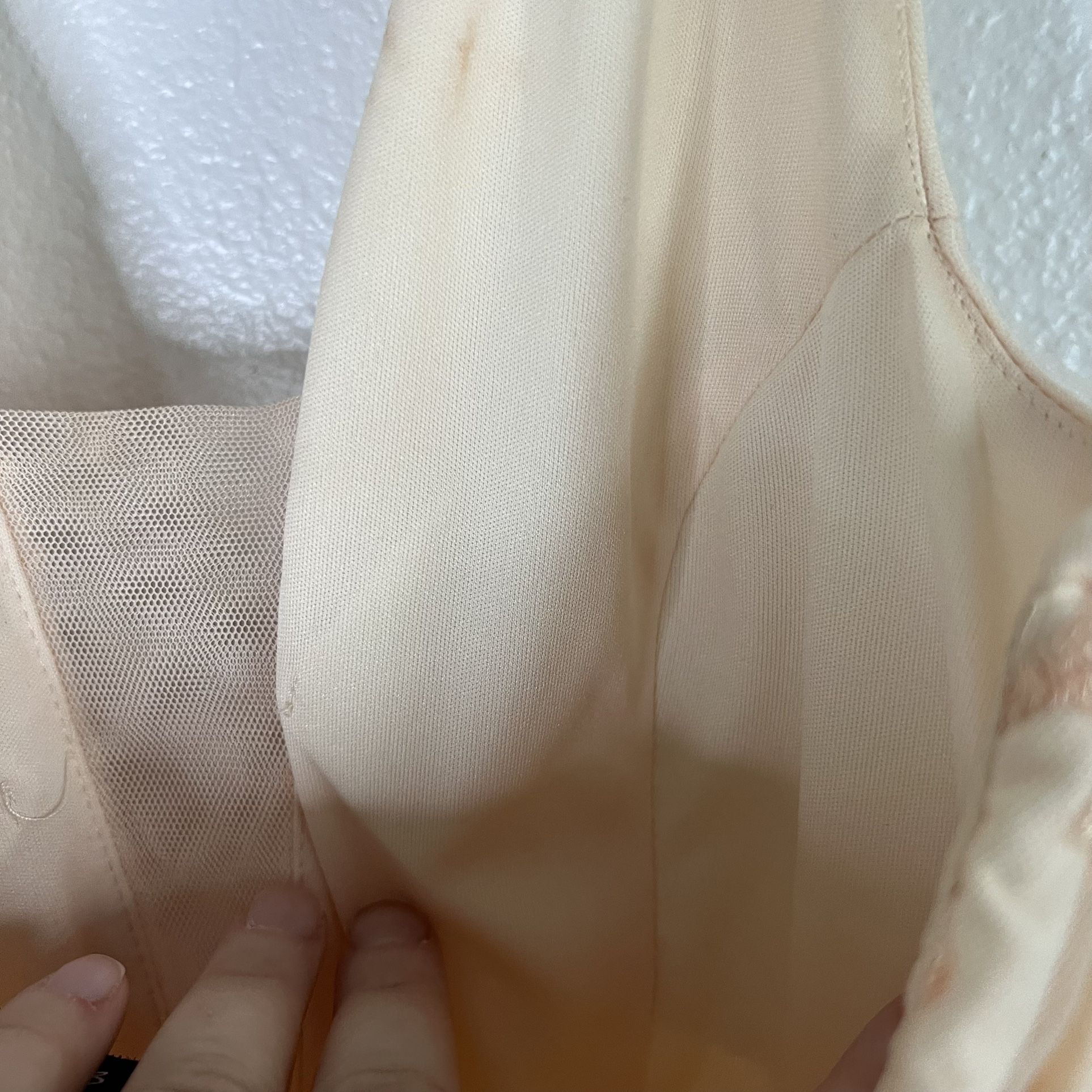 EUC Speechless Blush Pink Halter Applique Maxi Prom Gown sz 1