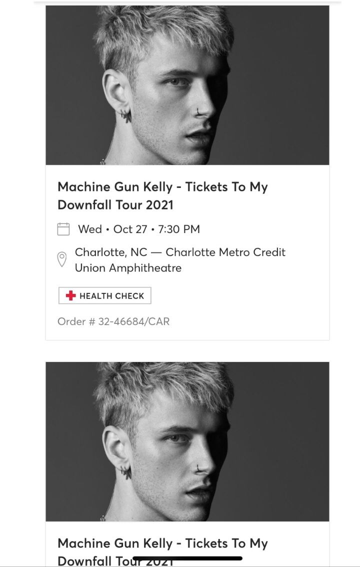 2 Lawn Seats To Machine Gun Kelly