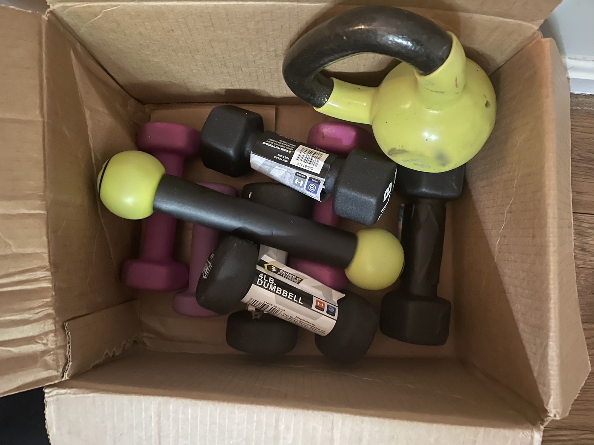 Kettlebell and various weights
