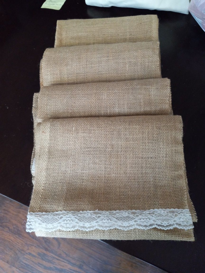10 New Burlap Table Runners Party Wedding