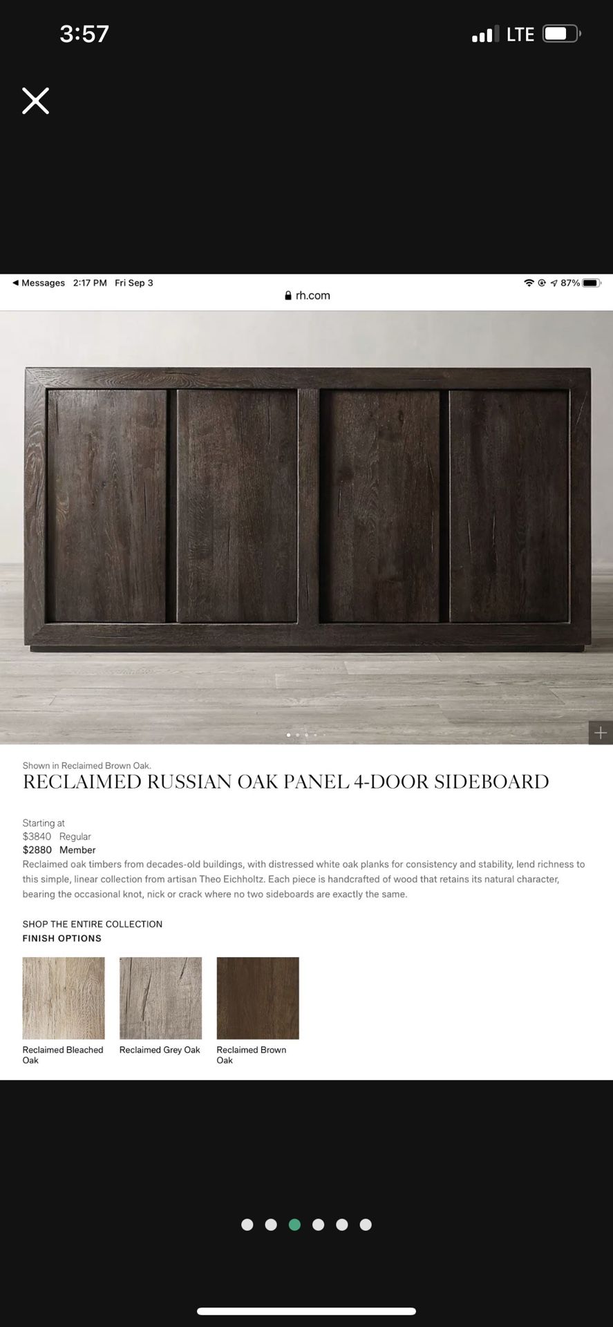 Restoration Hardware Russian Oak Sideboard. Yes It’s Available