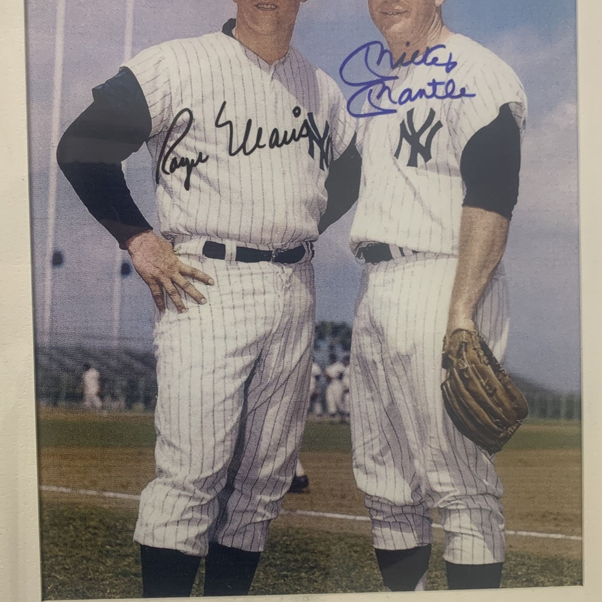 Roger Maris And Mickey Mantle Autograph Photo